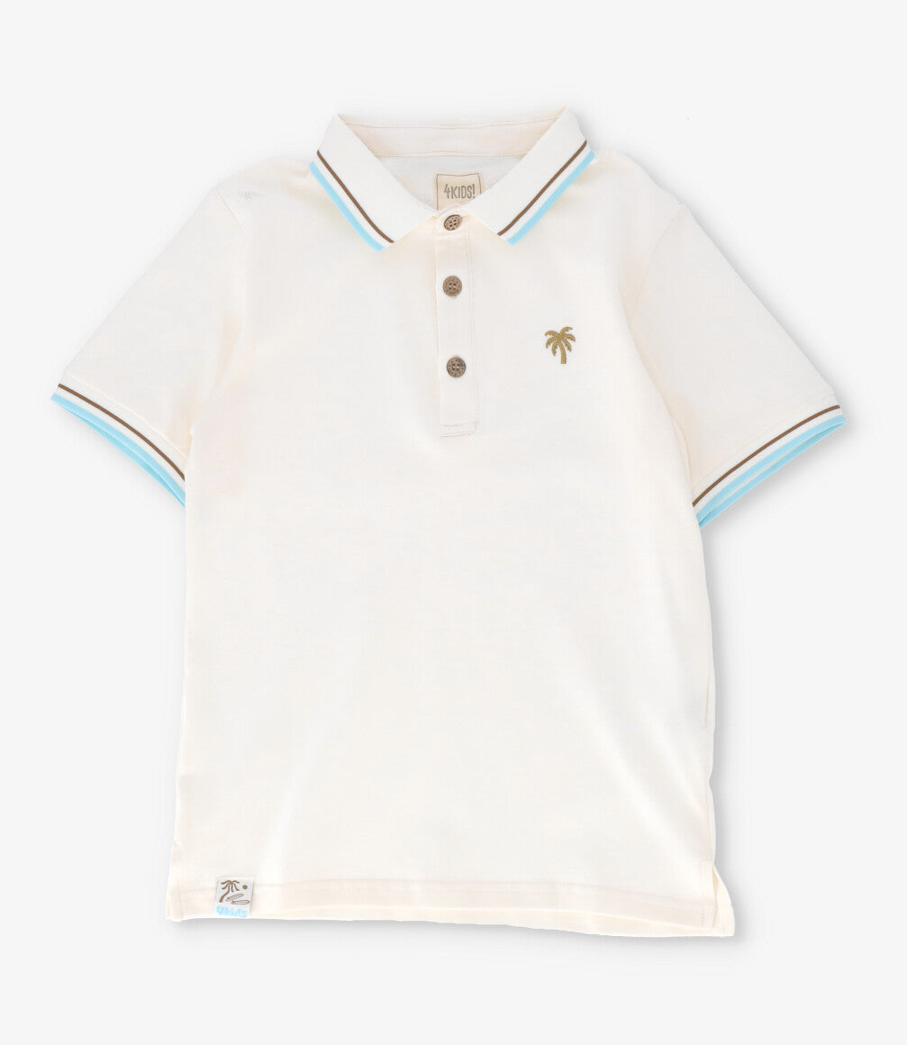 Polera niño con cuello 2 años / Beige