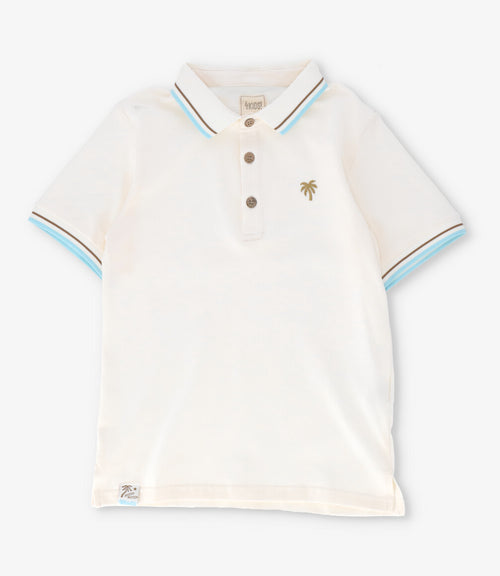 Polera niño con cuello 2 años / Beige