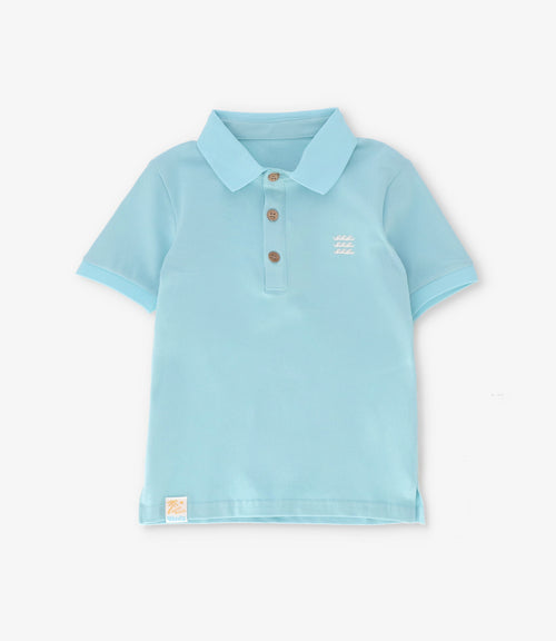 Polera niño con cuello 2 años / Celeste