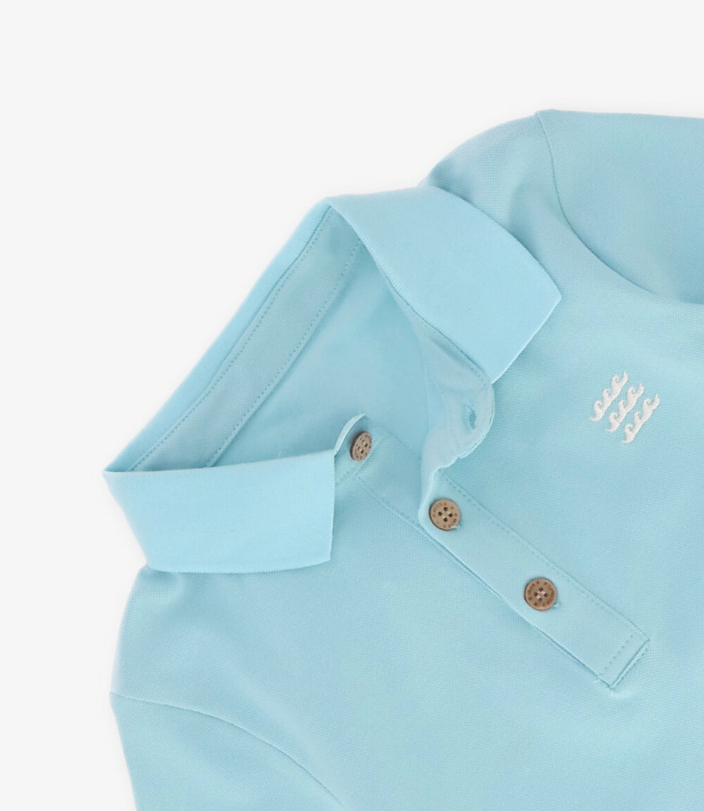 Polera niño con cuello 2 años / Celeste