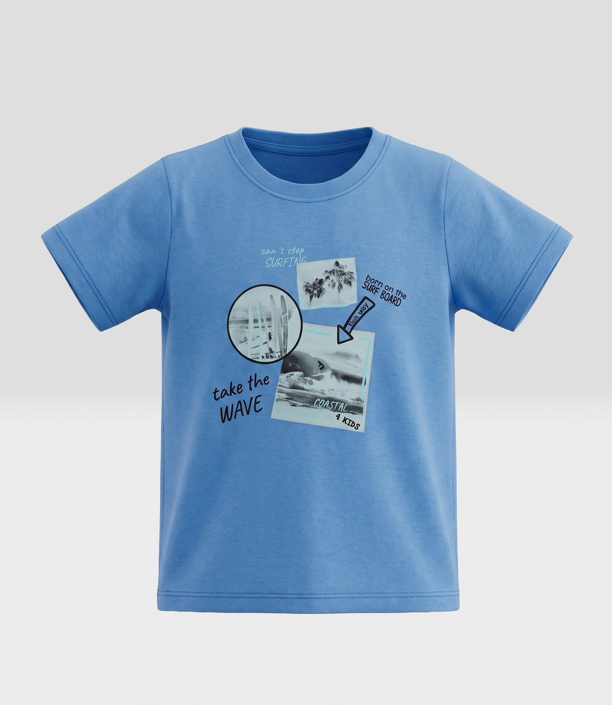 Polera niño surf 4 años / Celeste