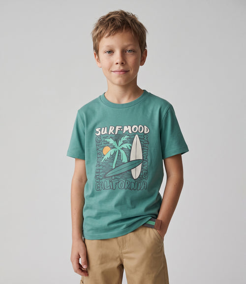 Polera niño surf mood 2 años / Menta