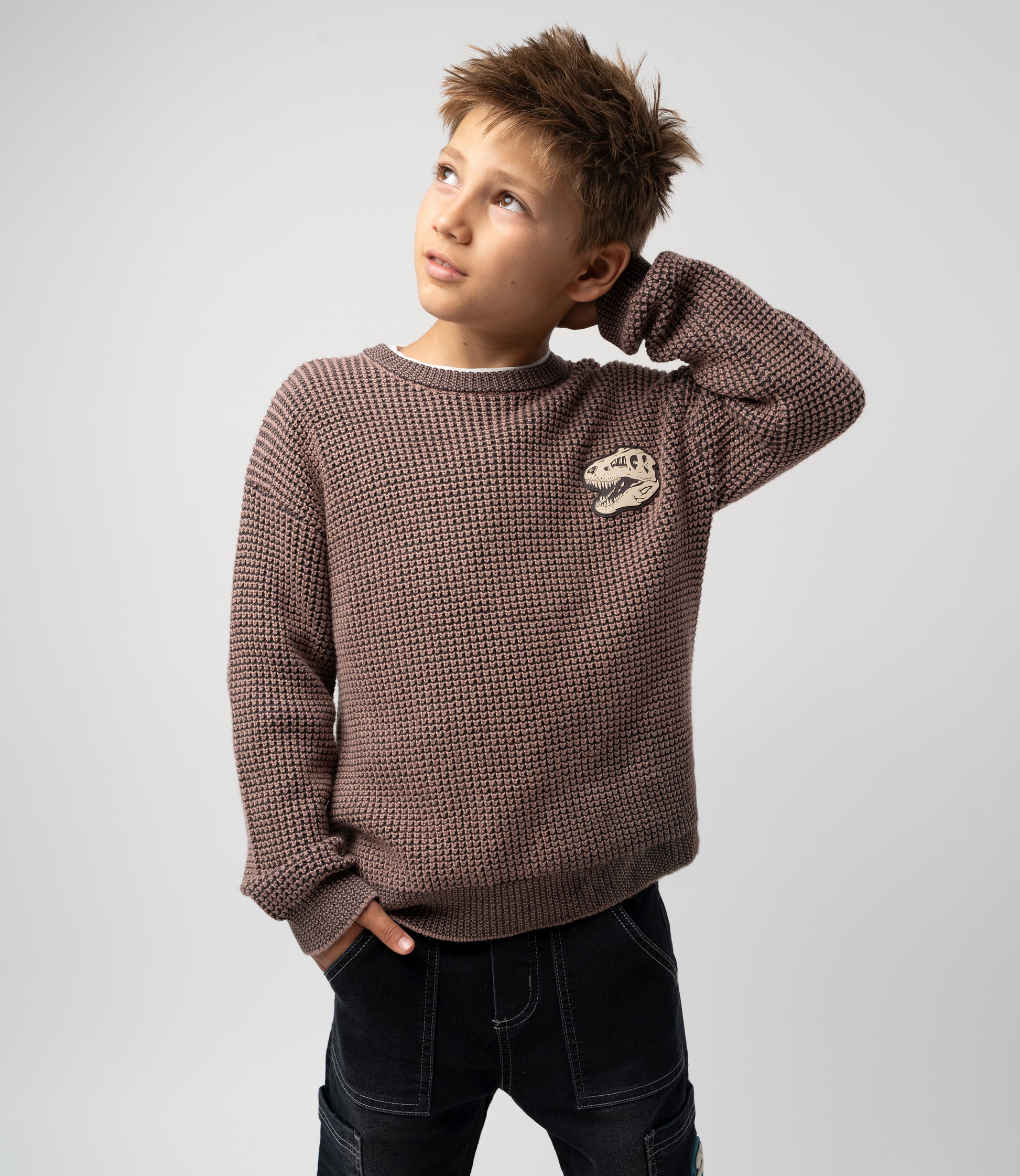 Chaleco niño tejido 2 años / Beige