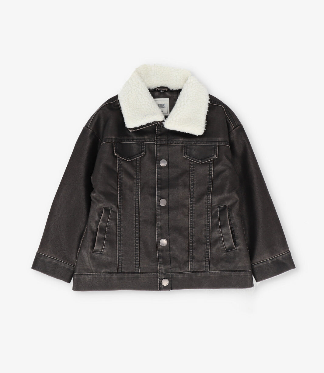 Chaqueta niño simil cuero 2 años / Negro