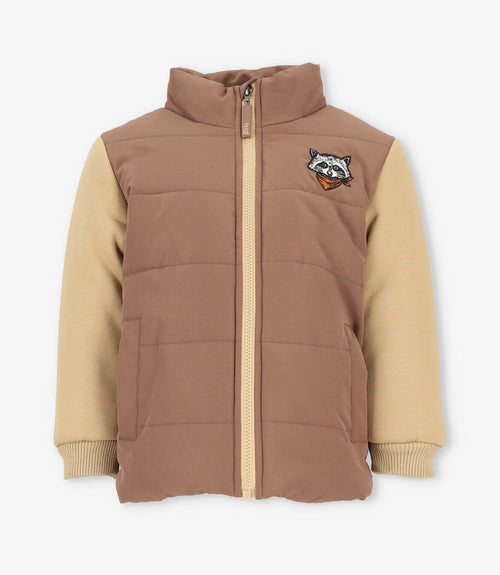 Chaqueta niño acolchada 2 años / Café