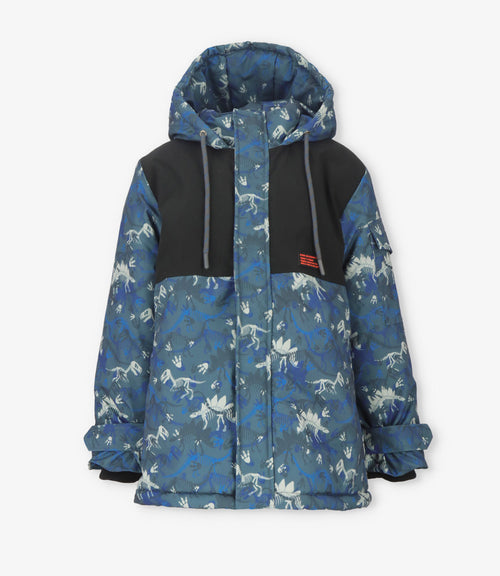 Parka niño con dinosaurios 2 años / Gris