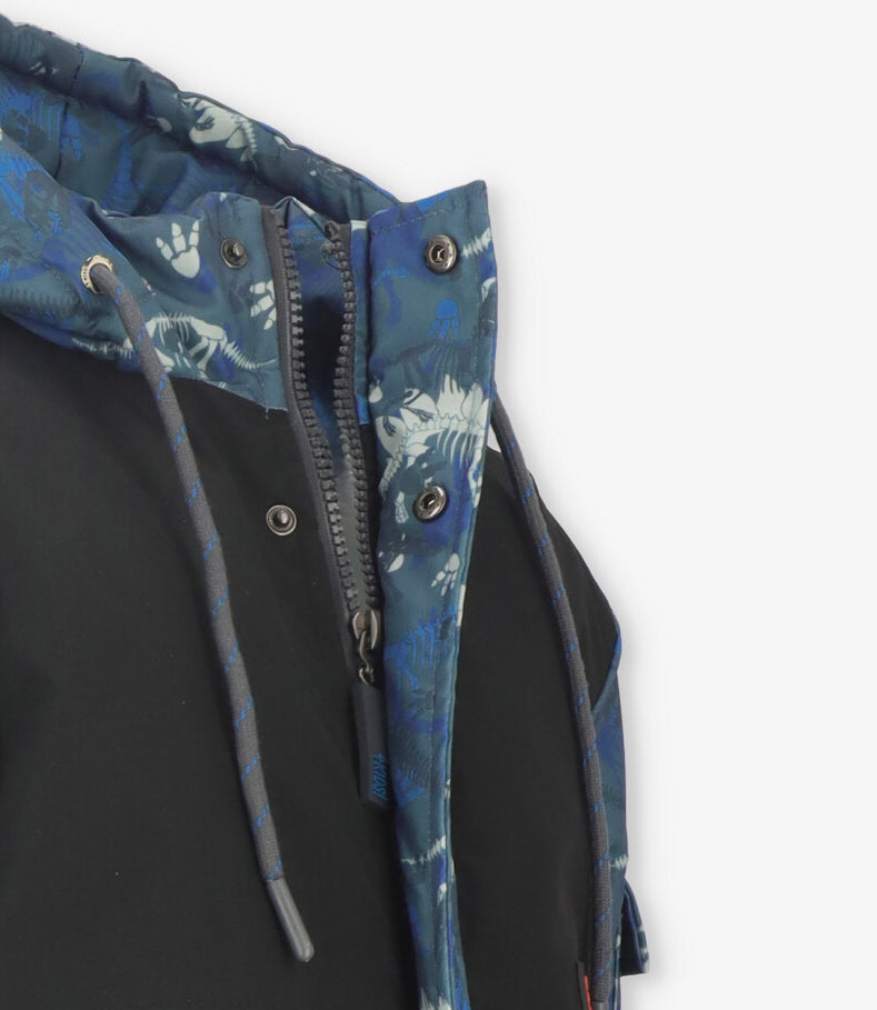 Parka niño con dinosaurios 2 años / Gris