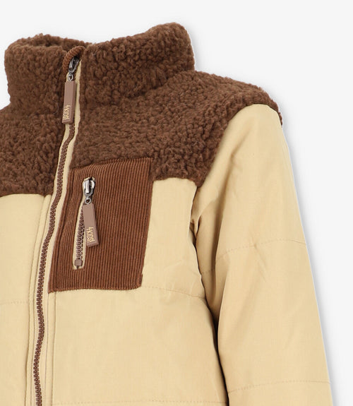 Parka niño acolchada 2 años / Café