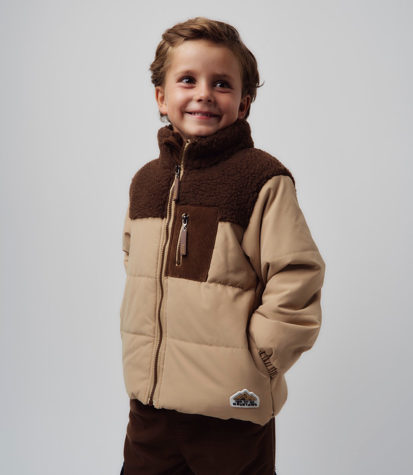 Parka niño acolchada 2 años / Café