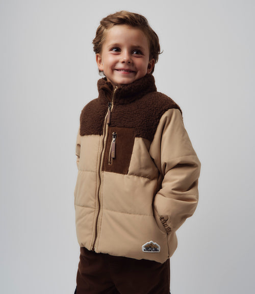 Parka niño acolchada 2 años / Café