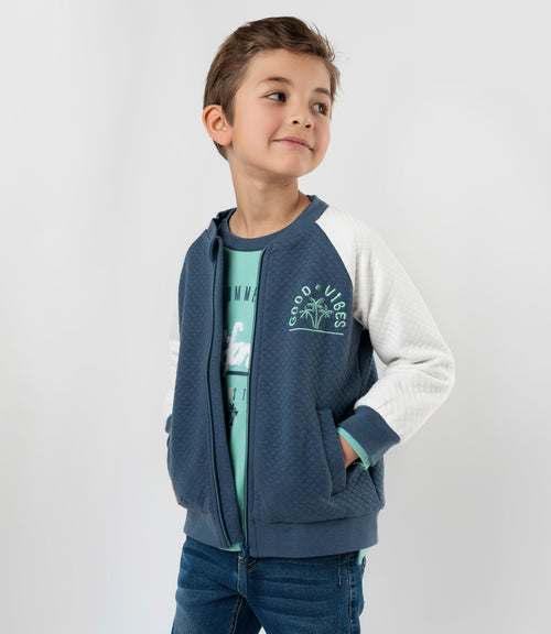 Polerón niño bomber 2 años / Azul