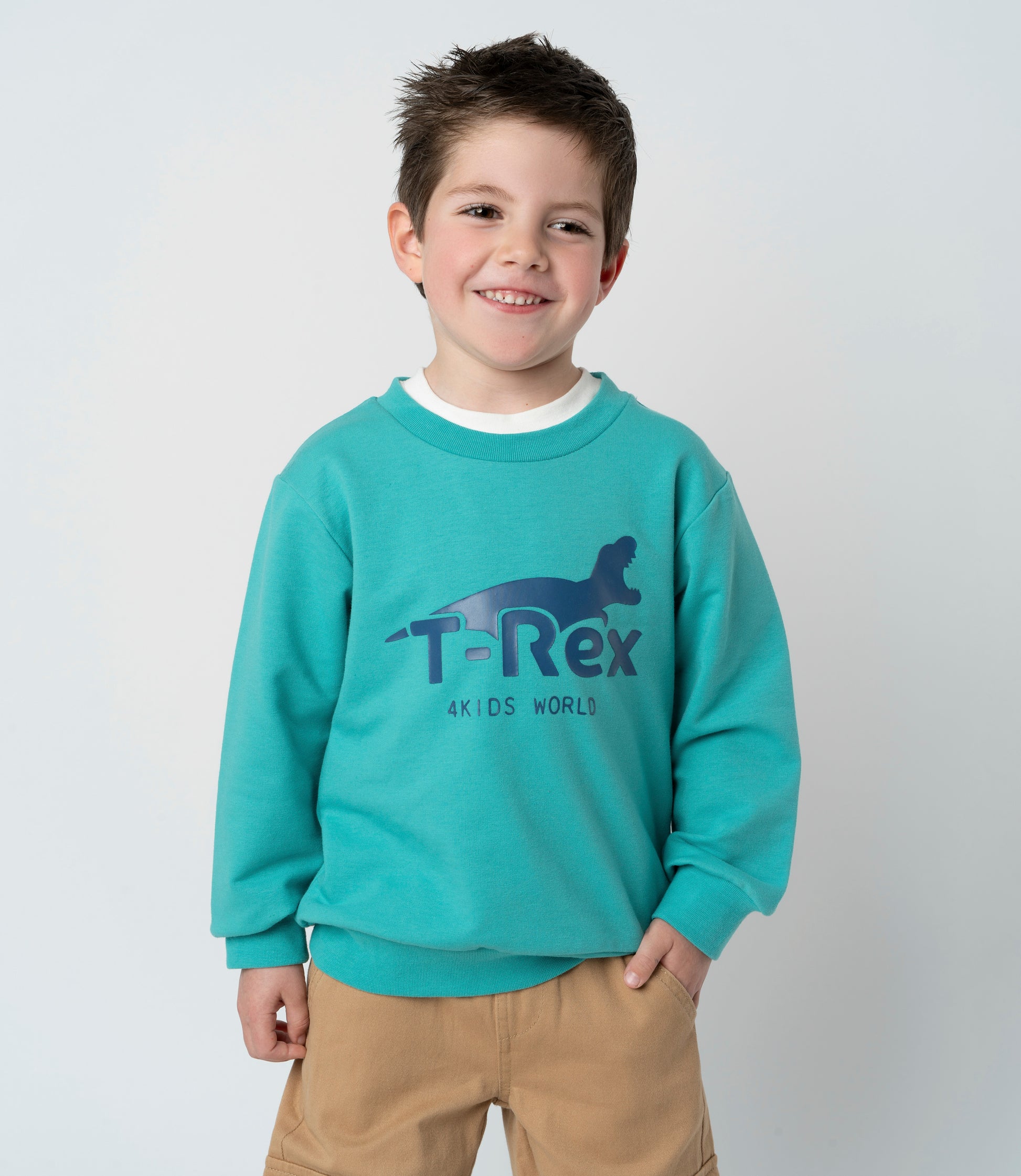 Polerón niño t-rex 2 años / Menta