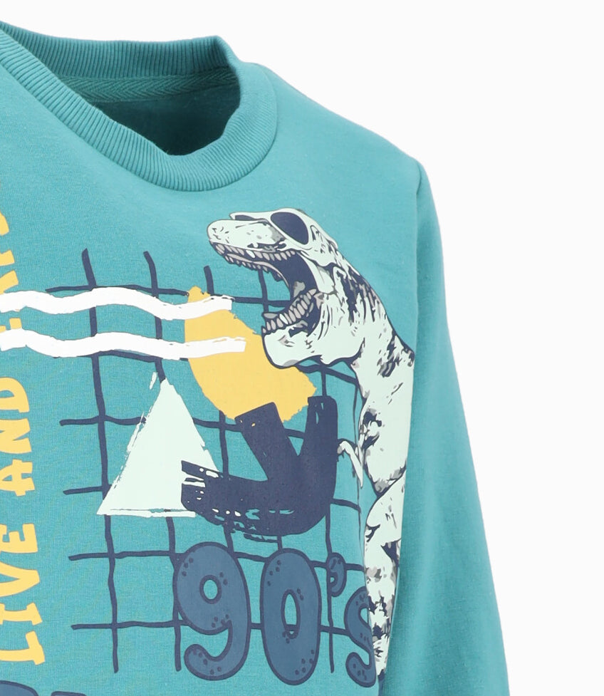 Polerón niño con dinosaurios 2 años / Petróleo