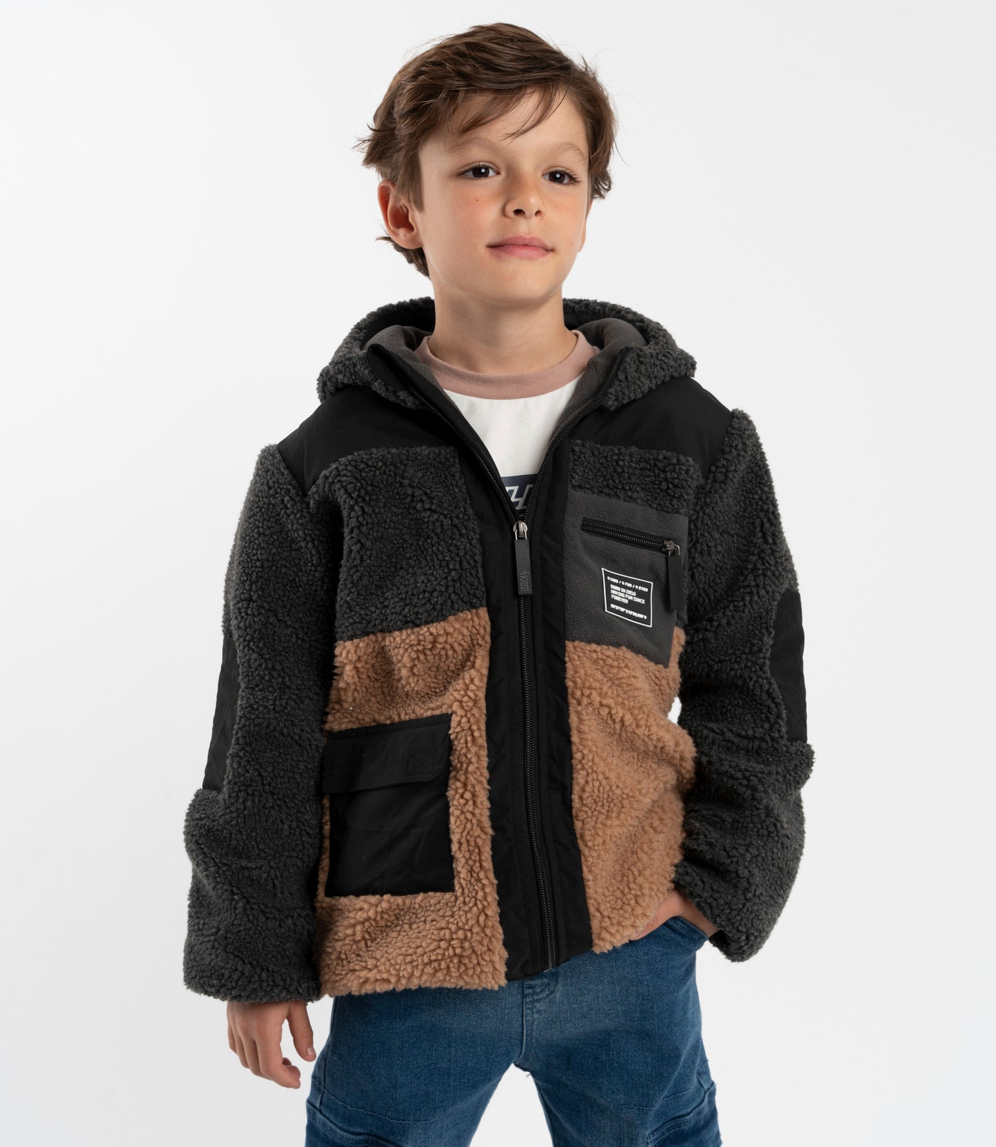Polerón niño sherpa