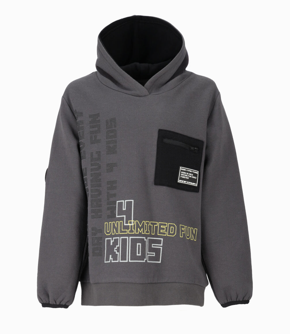Polerón niño con diseño 2 años / Gris