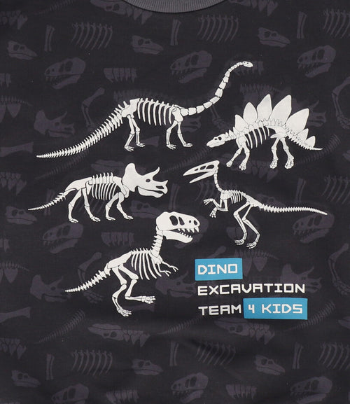 Polerón niño dino team 2 años / Gris