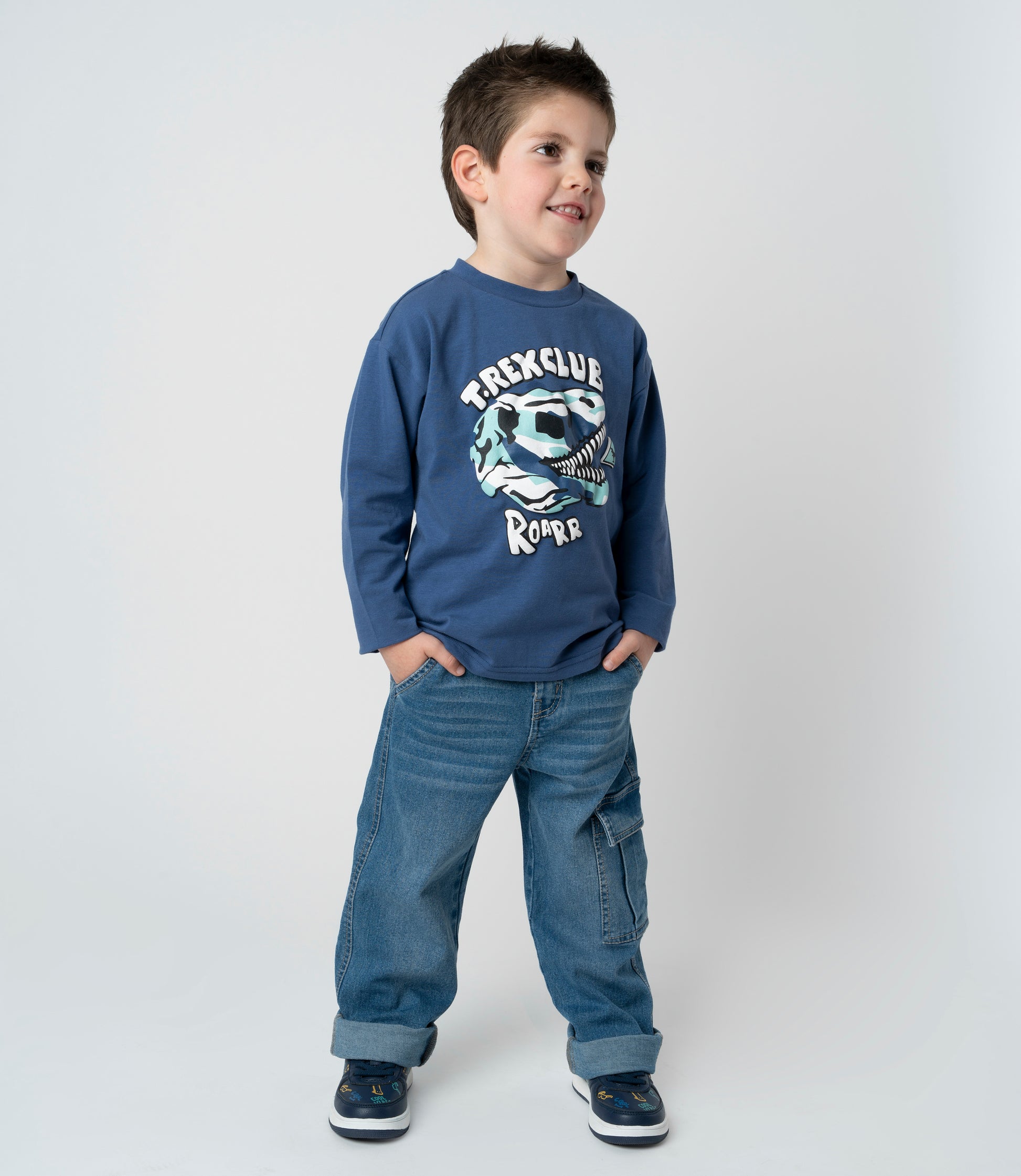 Jeans niño cargo 2 años / Azul Marino