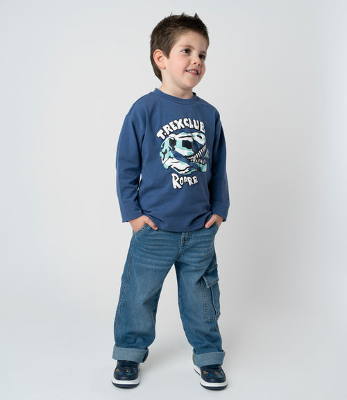 Jeans niño cargo 2 años / Azul Marino