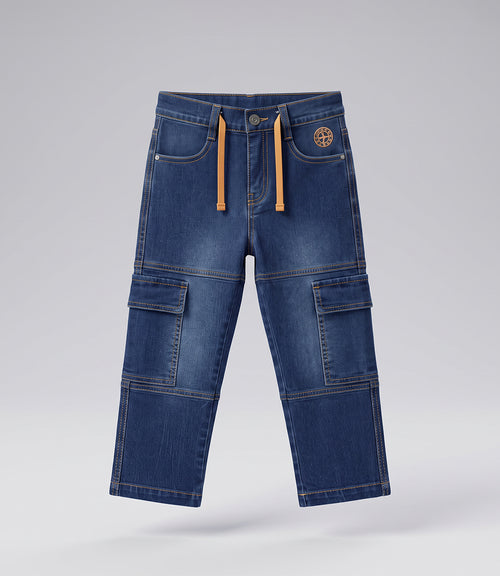 Jeans niño cargo 2 años / Azul