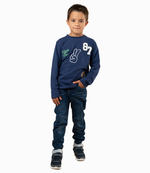 Jeans Niño Con Cordones 2 años / Azul