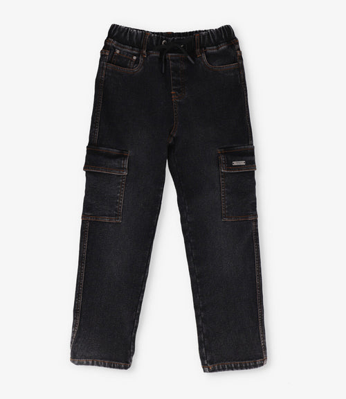 Jeans niño cargo con forro interno