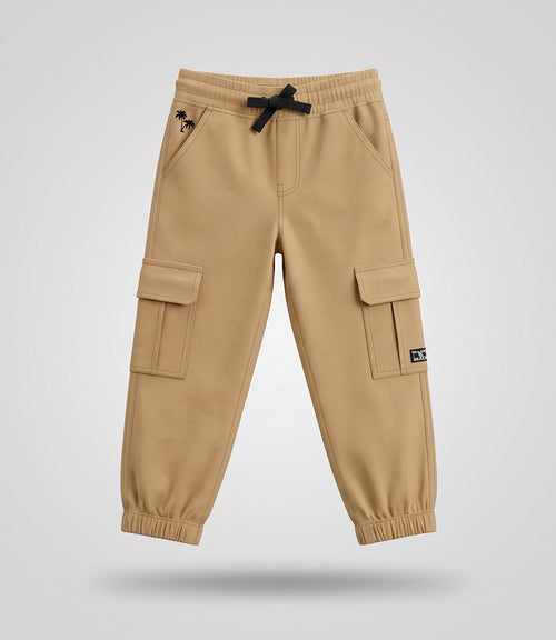 Pantalón niño jogger cargo 2 años / Beige