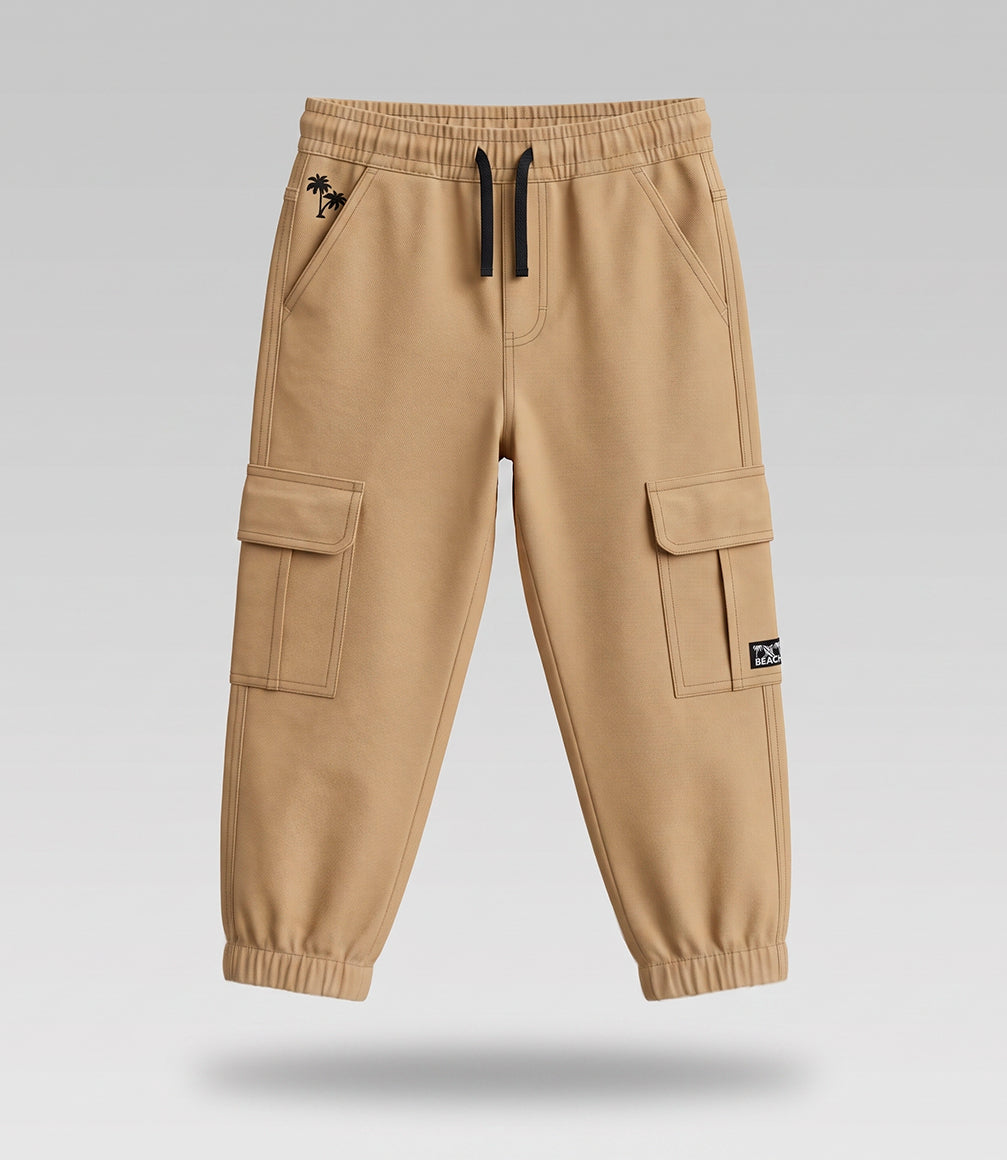 Pantalón niño jogger cargo 2 años / Beige
