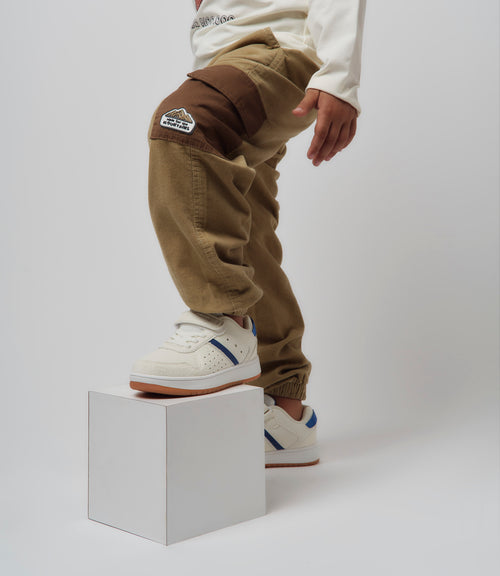 Pantalón niño jogger con forro interno 2 años / Beige