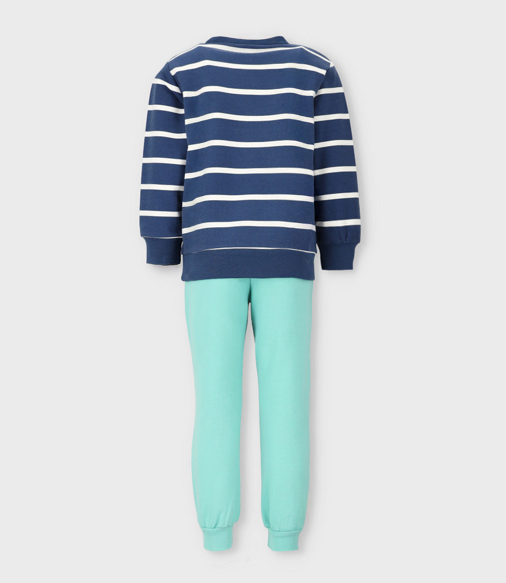 Buzo niño con rayas 2 años / Azul