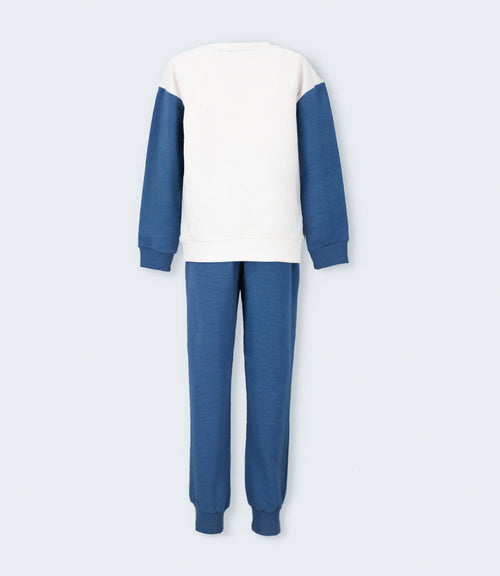 Buzo niño con dinosaurio 2 años / Azul