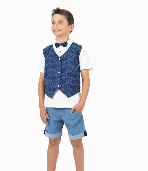 Conjunto Niño Vest Azul 2 años / Azul