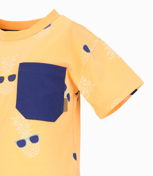 Conjunto niño con piña 2 años / Naranjo