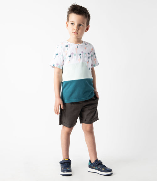 Conjunto niño con palmeras 2 años / Gris