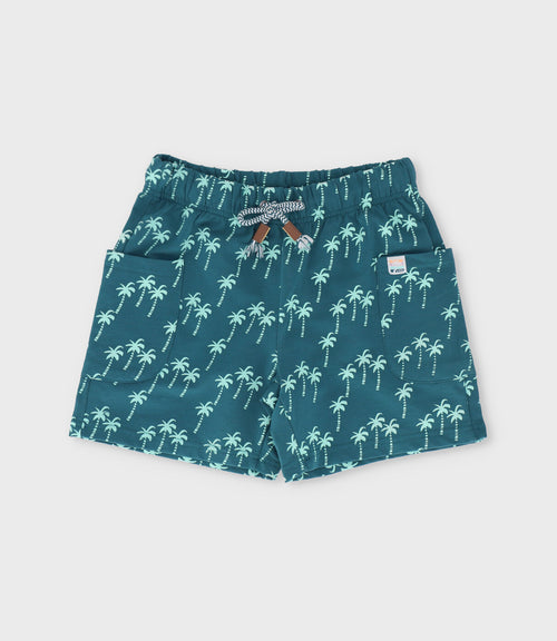 Bermuda niño con palmeras 2 años / Verde