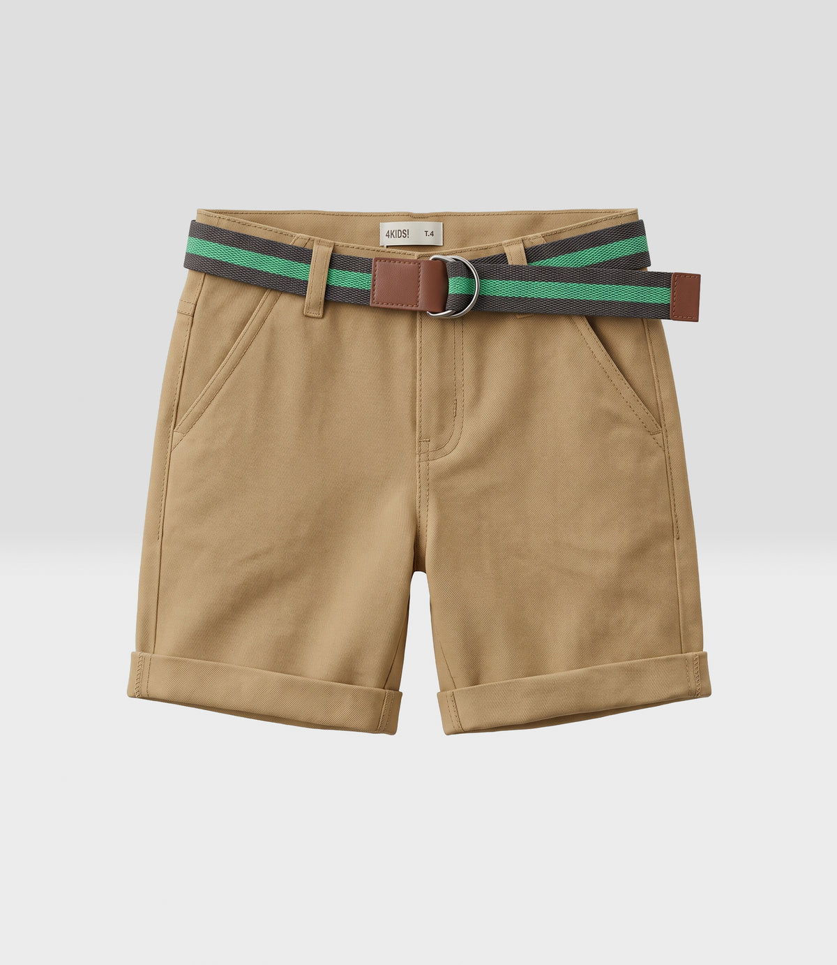 Bermuda niño con cinturón 2 años / Beige