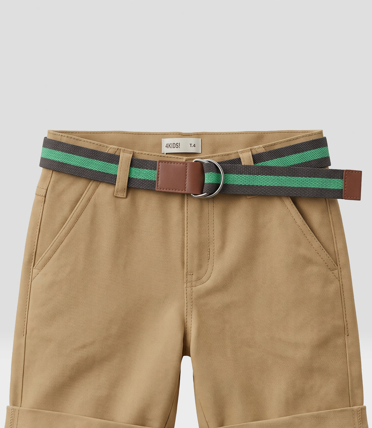 Bermuda niño con cinturón 2 años / Beige