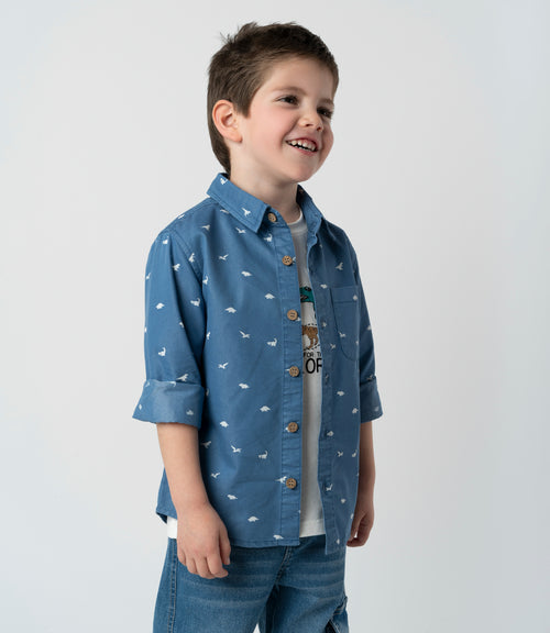 Camisa niño denim 2 años / Celeste