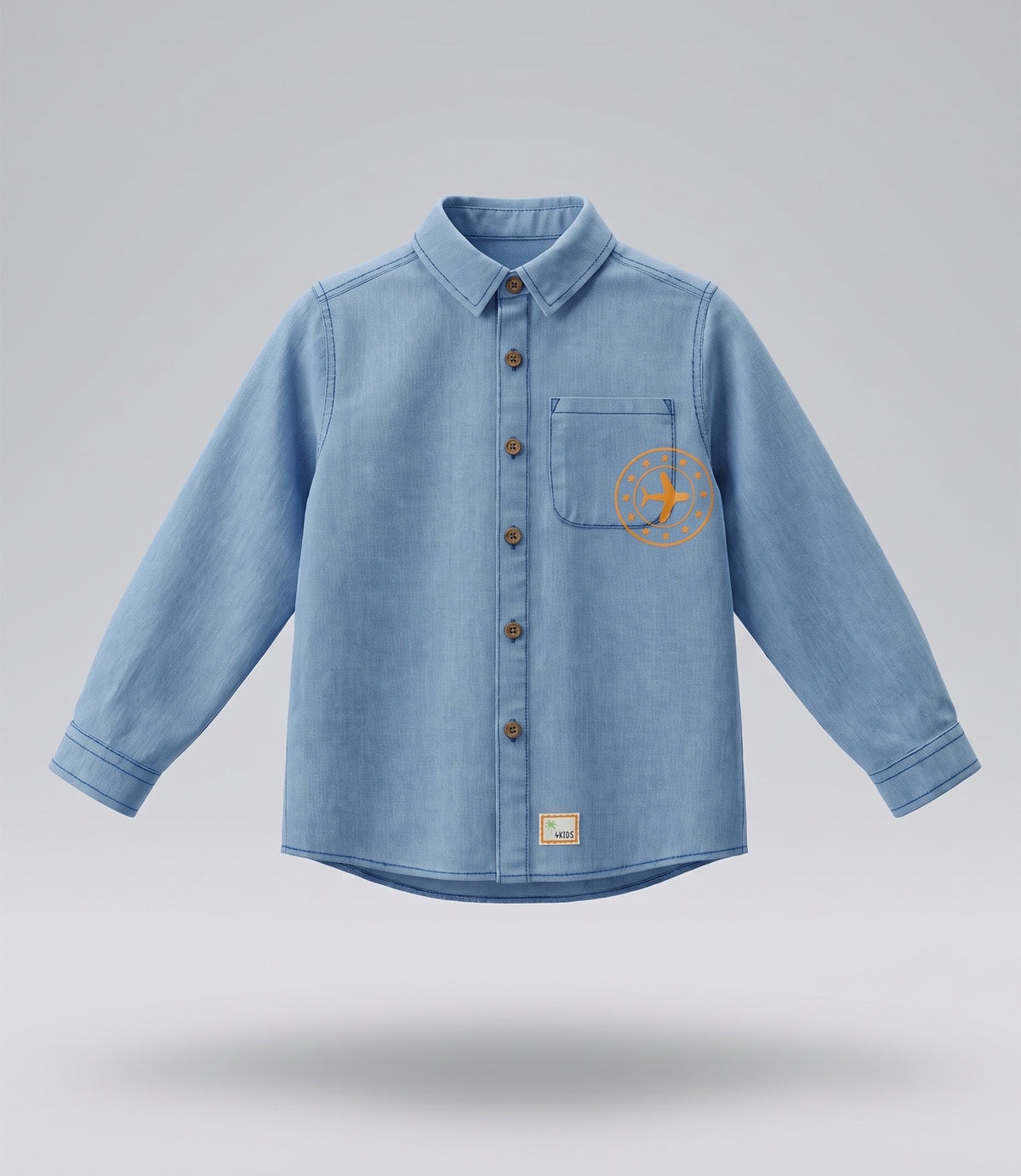 Camisa niño denim 2 años / Celeste