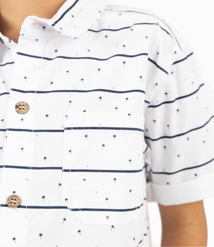 Camisa Niño Con Diseño Blanco