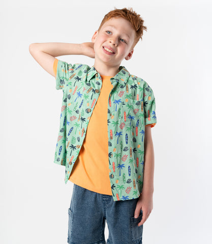 Camisa niño con palmeras