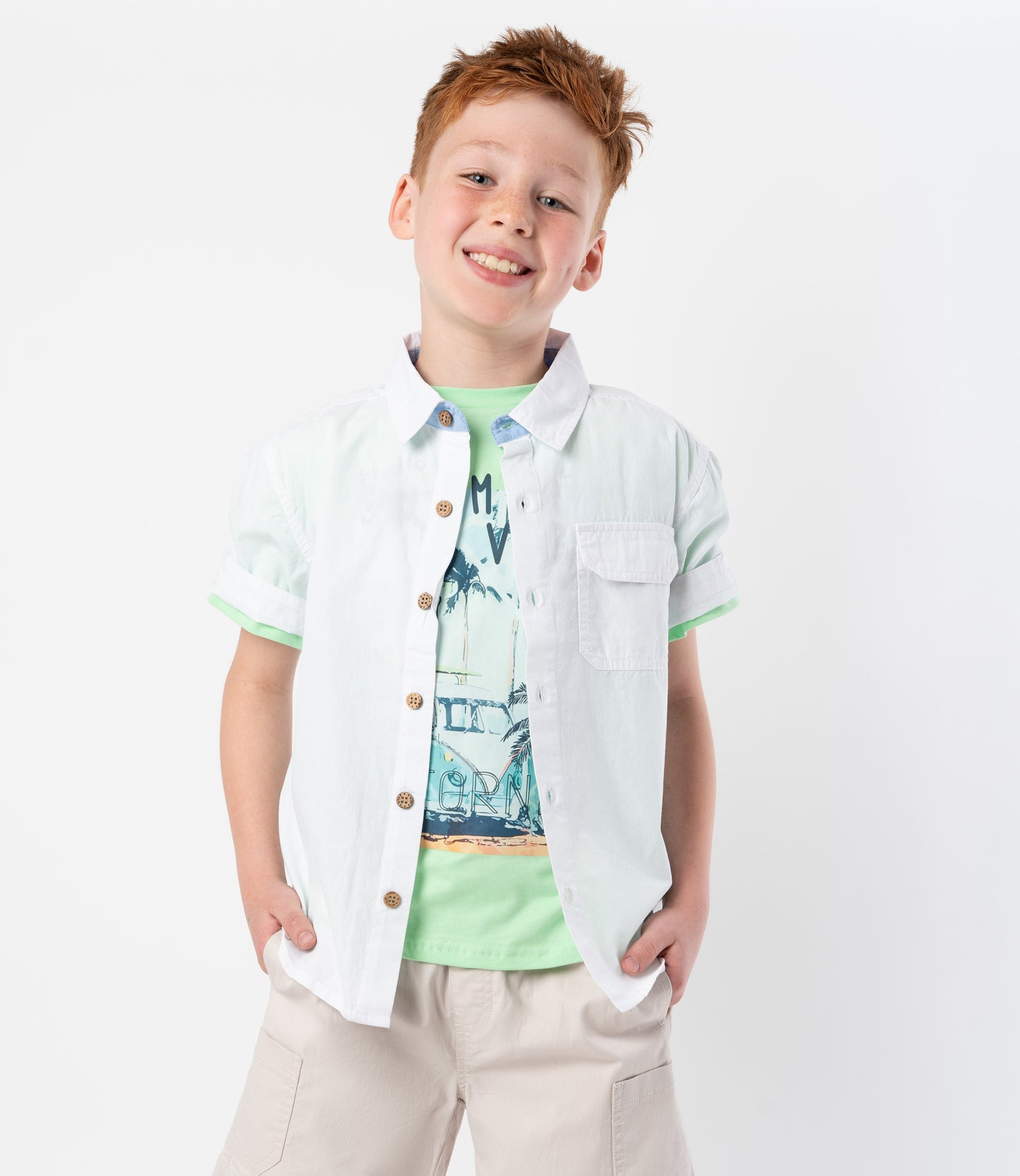 Camisa niño básica 2 años / Blanco