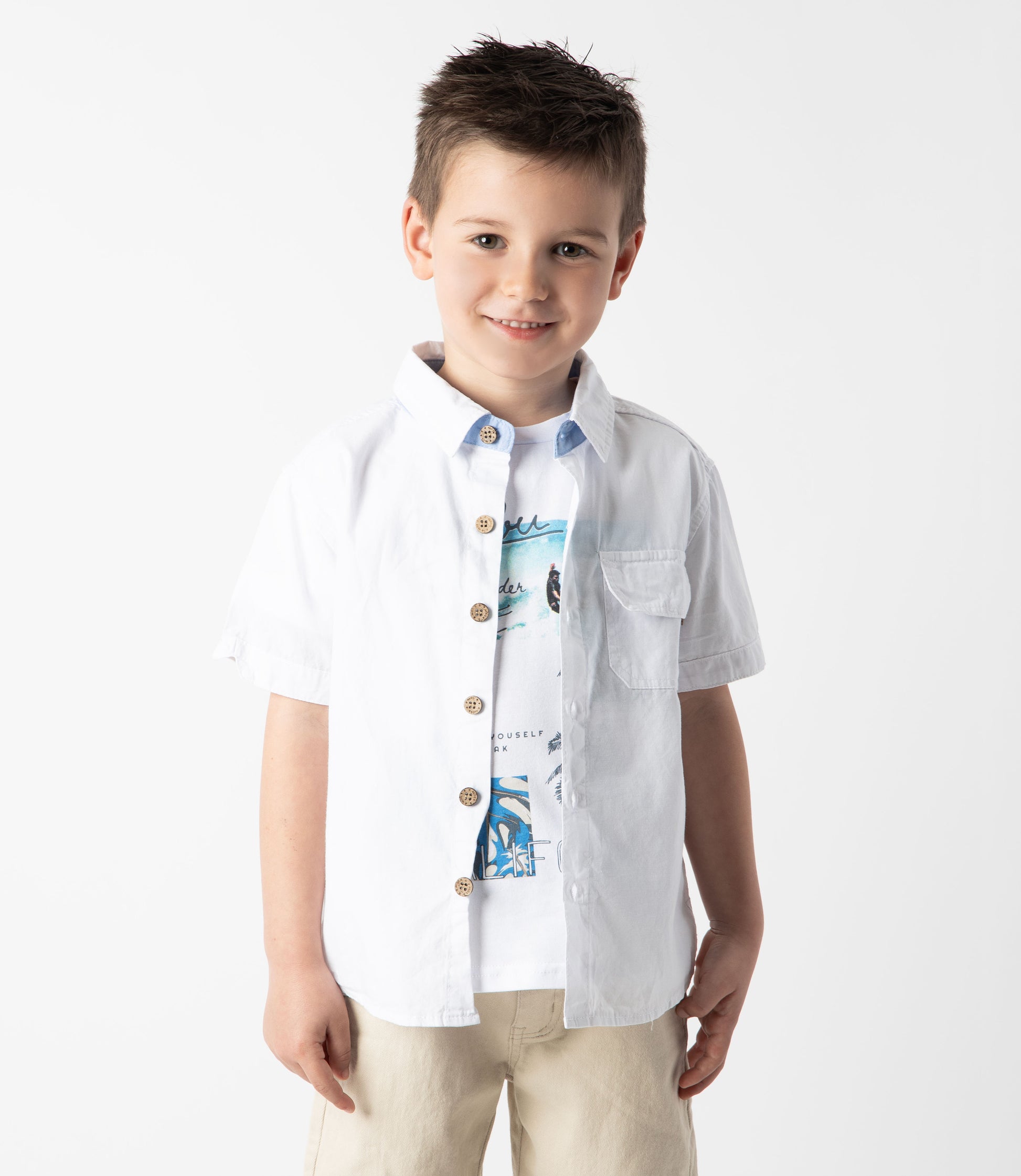 Camisa niño básica 2 años / Blanco