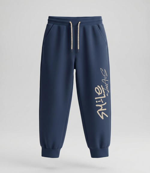 Pantalon de buzo niño jogger smiley world 2 años / Azul Marino