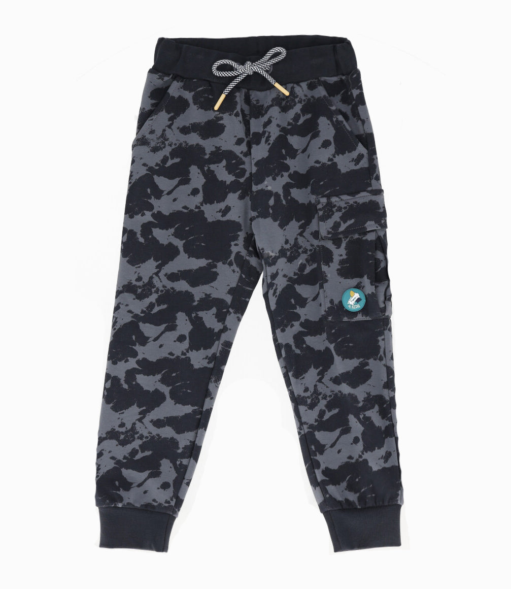 Pantalón de buzo niño camo 2 años / Gris