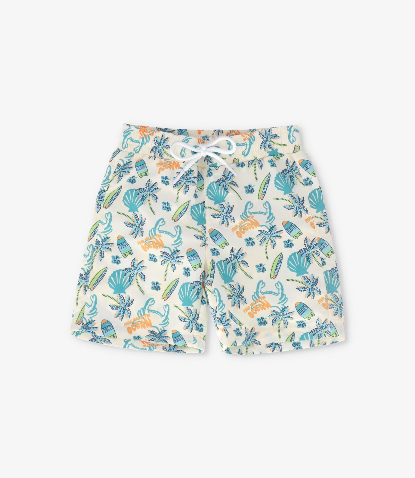 Traje de baño niño con palmeras 2 años / Menta