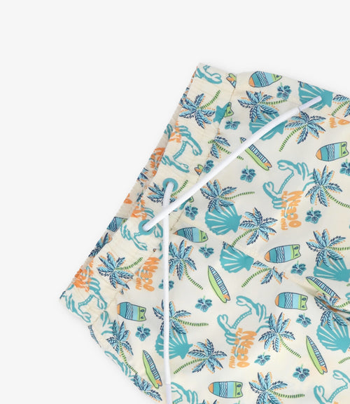 Traje de baño niño con palmeras 2 años / Menta