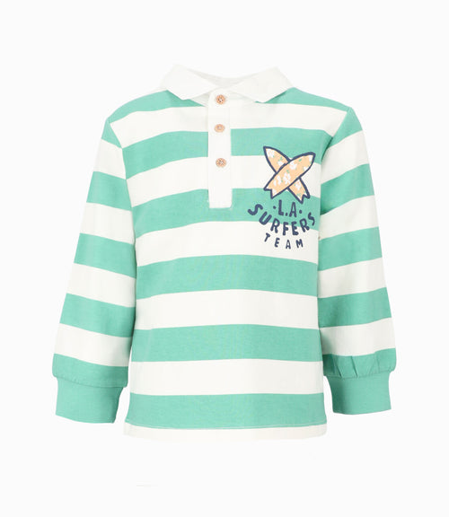 Polera bebé niño surfer 6 meses / Menta