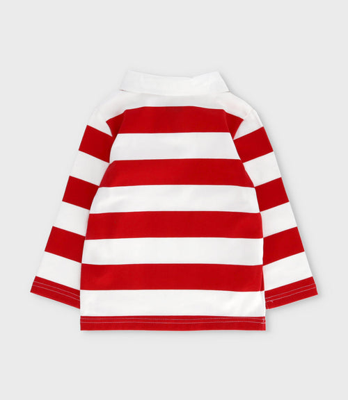 Polera bebé niño con rayas 6 meses / Rojo
