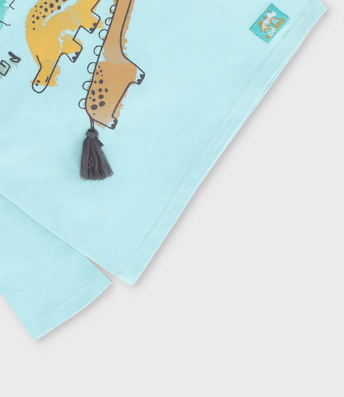 Polera bebé niño con dinosaurios 6 meses / Menta