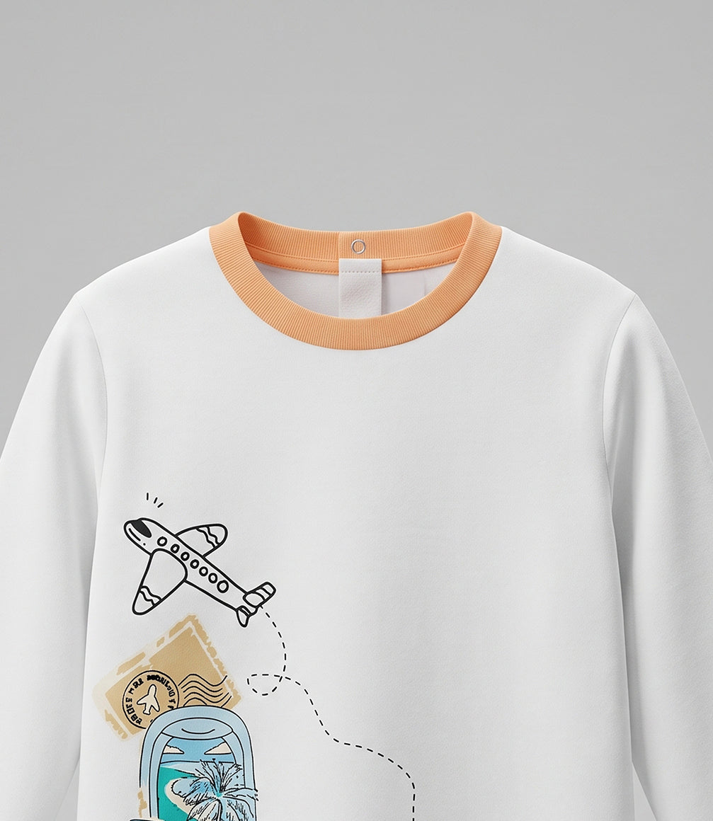 Polera bebé niño travel 6 meses / Crudo